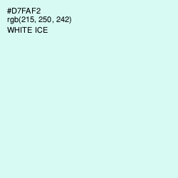 #D7FAF2 - White Ice Color Image